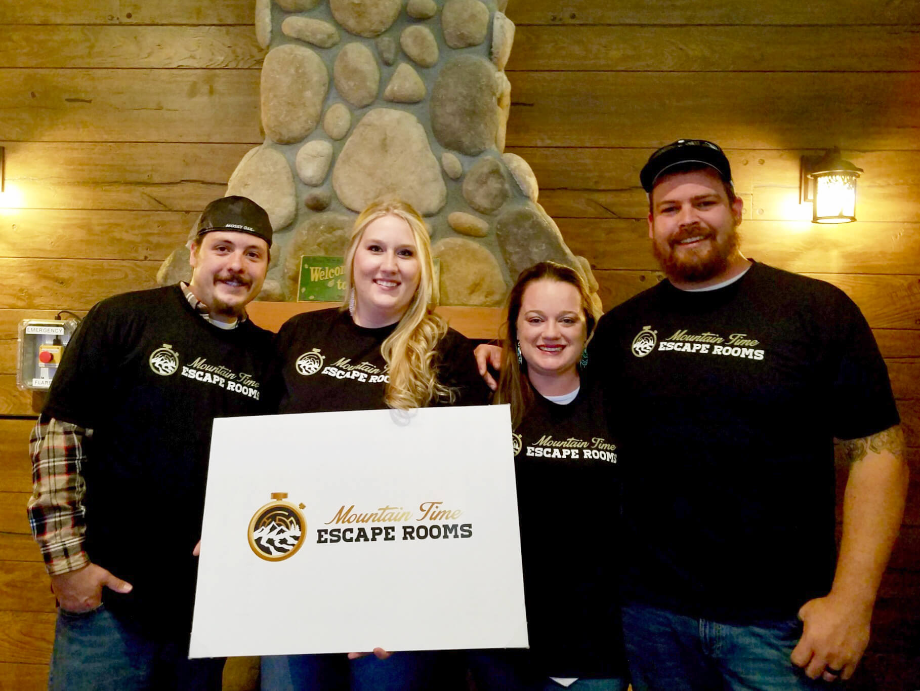 players in the Avalanche Survival Cabin Escape Room at Mountain Time Escape Rooms in Breckenridge, CO