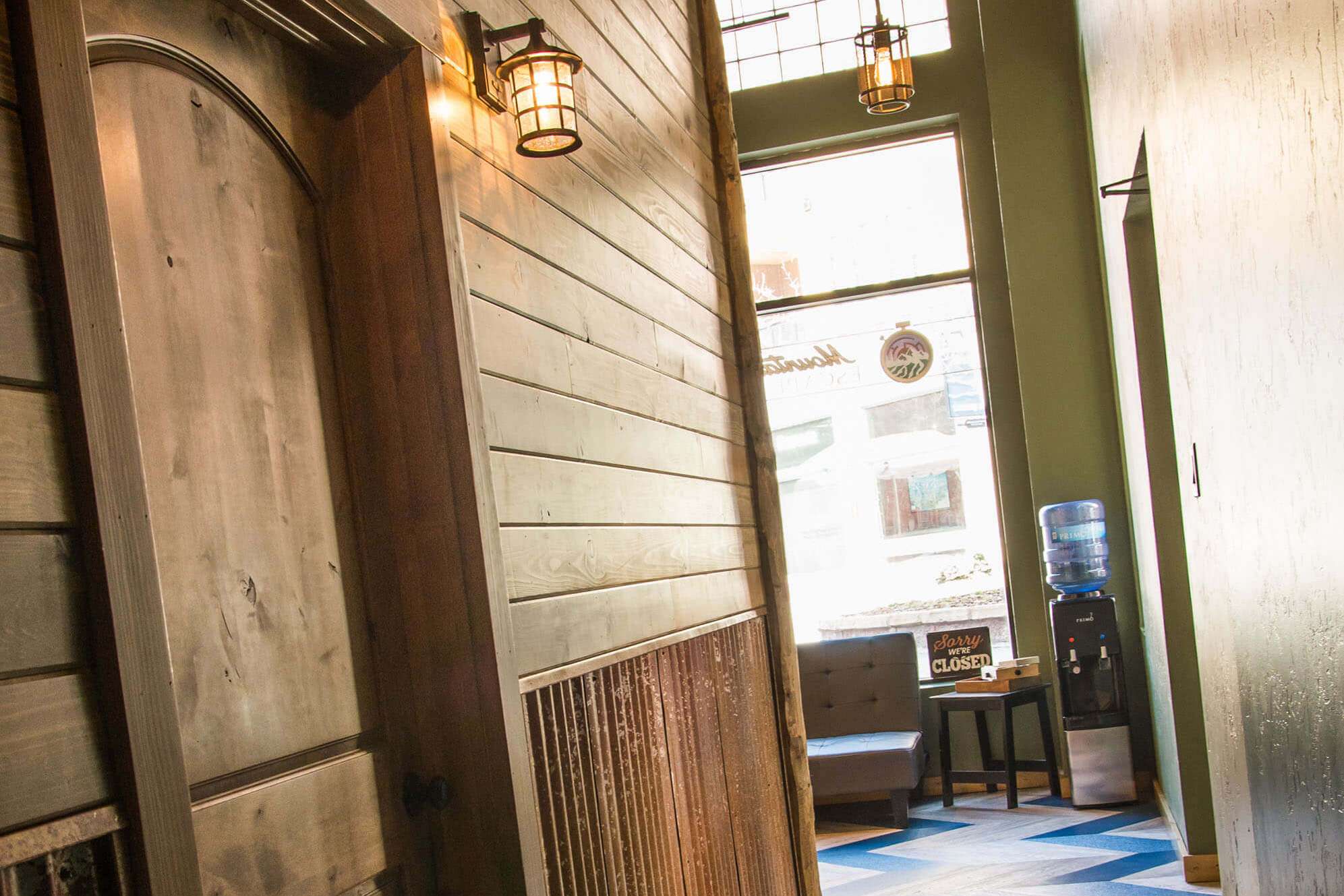 inside hallway of Mountain Time Escape Rooms in Breckenridge, CO